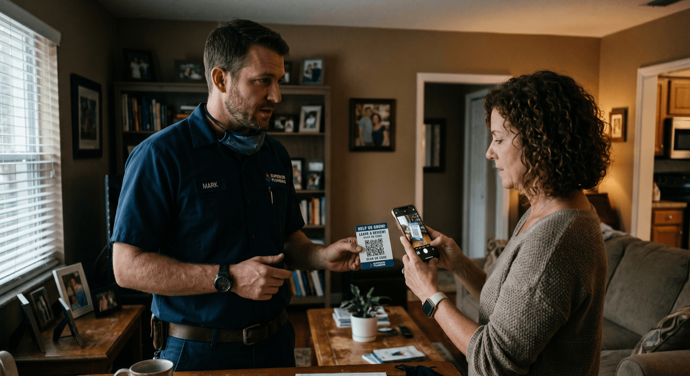 Home service business owner on the job โ Outbound drives the leads so they can focus on the work